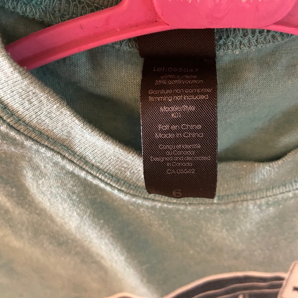 Turquoise Nova Scotia t-shirt - size 6 - Picture 3 of 5